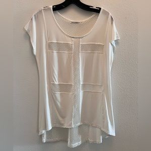 LF store fishnet top in white size 8